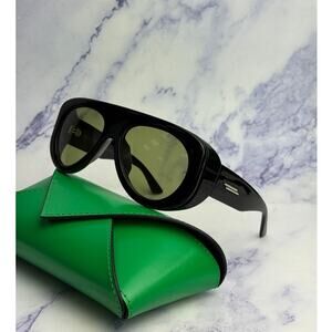 NEW Bottega Veneta BV1362S Black Green Aviator Sunglasses $690